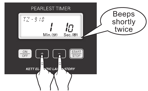 Kett - Pearlest - Timer TZ-910 (valgfritt) - Bruksanvisning - Trinn 2 Timer TZ-910 (valgfritt) - Bruksanvisning - Trinn 2