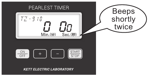Kett - Pearlest - Timer TZ-910 (valgfritt) - Bruksanvisning - Trinn 4 Timer TZ-910 (valgfritt) - Bruksanvisning - Trinn 4