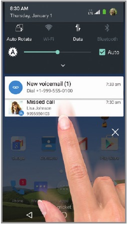 ZTE - Grand X Max+ - Тъчскрийн - Стъпка 2 - Панел за известия Тъчскрийн - Стъпка 2 - Панел за известия