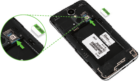 LG - Harmony - Inserting the Battery and the Cards - Step 3 Inserting the Battery and the Cards - Step 3