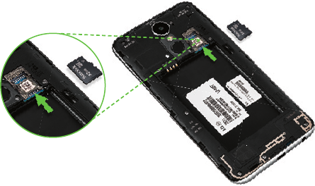 LG - Harmony - Inserting the Battery and the Cards - Step 4 Inserting the Battery and the Cards - Step 4
