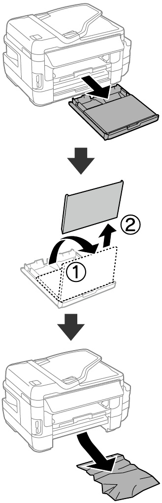Epson - ET-16500 - Clearing Paper Jam - Step 2 Премахване на заседнала хартия - Стъпка 2