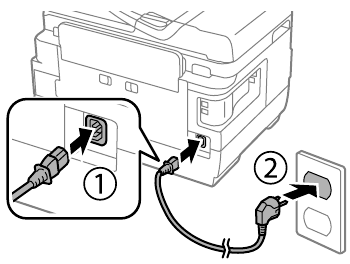 Epson - ET-16500 - How to use - Step 11 - Connect and plug in Как да използвате - Стъпка 11 - Свържете и включете