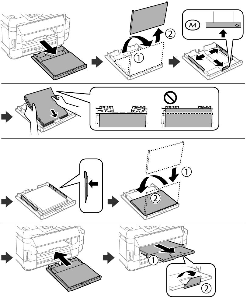 Epson - ET-16500 - How to use - Step 15 - Load paper Как да използвате - Стъпка 15 - Поставете хартия