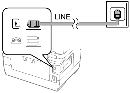 Epson - ET-16500 - How to use - Step 2 - Connecting to PSTN or PBX Как да използвате - Стъпка 2 - Свързване към PSTN или PBX