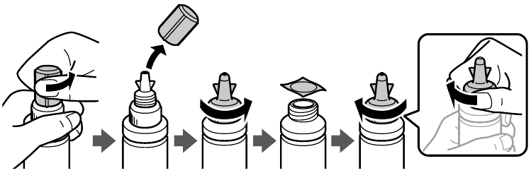 Epson - ET-16500 - How to use - Step 6 - Remove the cap cover Как да използвате - Стъпка 6 - Отстранете капака на капачката