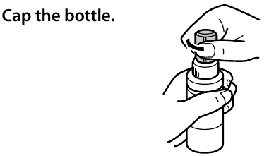 Epson - ET-16500 - How to use - Step 8 - Cap the bottle Как да използвате - Стъпка 8 - Затворете бутилката