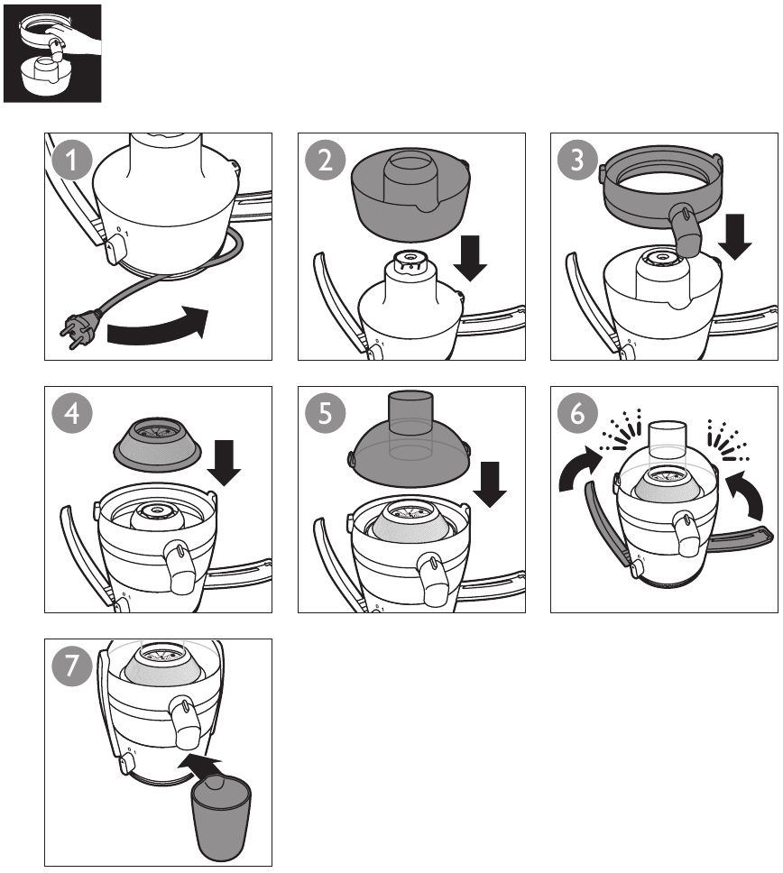 Philips - HR1837 - Kuidas kasutada - Samm 1 Kuidas kasutada - Samm 1