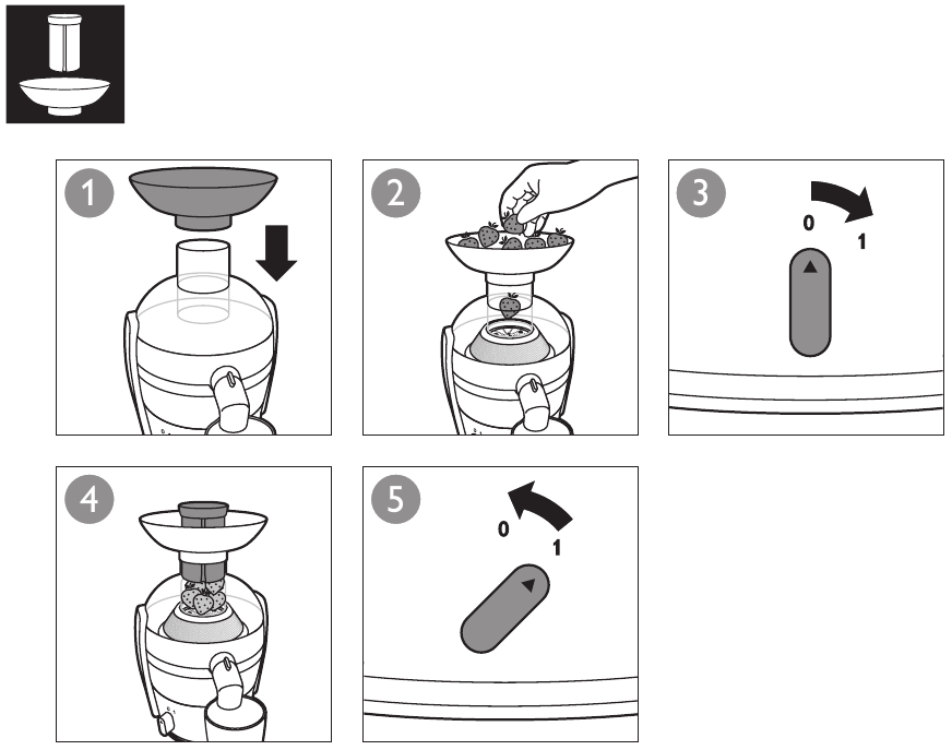 Philips - HR1837 - Kuidas kasutada - Samm 3 Kuidas kasutada - Samm 3