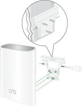 NETGEAR - Orbi RBS50Y - Uyduyu Duvar Montaj Braketine Kilitleme - Adım 2 Uyduyu Duvar Montaj Braketine Kilitleme - Adım 2