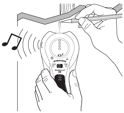 Zircon - StudSensor 40 - GJETJA E NJË GOZHDE - Hapi 3 GJETJA E NJË GOZHDE - Hapi 3