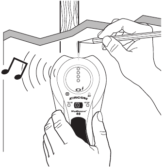 Zircon - StudSensor 40 - GJETJA E NJË GOZHDE - Hapi 5 GJETJA E NJË GOZHDE - Hapi 5