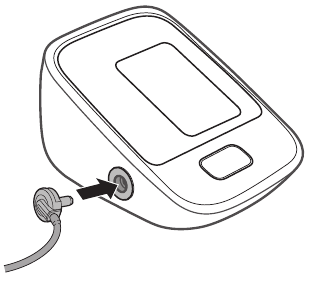 Omron - HEM-7120 - Using the Unit - Applying the Arm Cuff - Step 1 Uso de la unidad - Colocación del brazalete - Paso 1