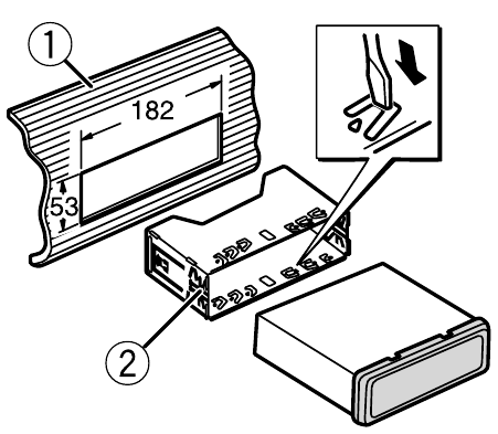 Pioneer - DEH-S210UI - Pemasangan Dudukan DIN - Langkah 1 Pemasangan Dudukan DIN - Langkah 1