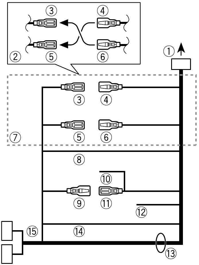 Pioneer - DEH-S210UI - Kabel daya Kabel daya