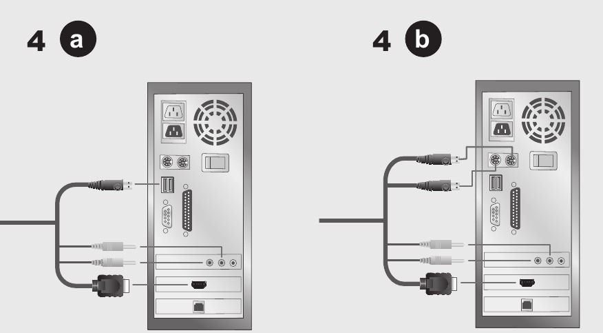 ATEN - CS1732A - Instalacja sprzętu - Część 2 - Na drugim końcu kabla Instalacja sprzętu - Część 2 - Na drugim końcu kabla