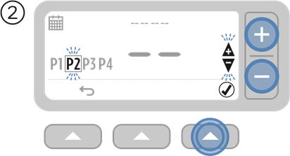 Honeywell Home - T3 - Izbriši razdoblje - Korak 2 - Držite lijevu tipku 3 sekunde Izbriši razdoblje - Korak 2 - Držite lijevu tipku 3 sekunde