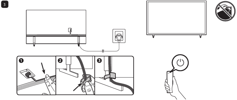 Samsung - HG43AU800N - LED televizoriaus stovo montavimas - 4 žingsnis LED televizoriaus stovo montavimas - 4 žingsnis