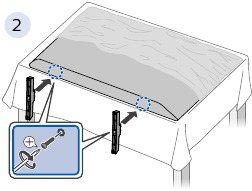 Philips - 5505 Series - Postavljanje postolja - Korak 2 Postavljanje postolja - Korak 2