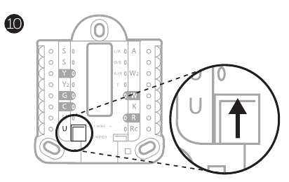 Honeywell Home - T10 Pro - Vendoseni skedën rrëshqitëse U Vendoseni skedën rrëshqitëse U