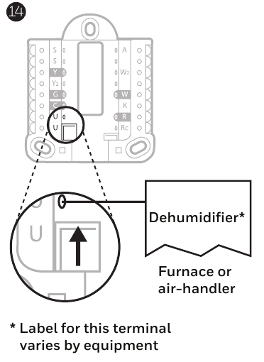 Honeywell Home - T10 Pro - Duke përdorur skedën rrëshqitëse U - Hapi 4 Duke përdorur skedën rrëshqitëse U - Hapi 4