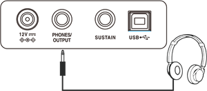 Roland - GO:PIANO88 - Conectarea unei perechi de căști Conectarea unei perechi de căști