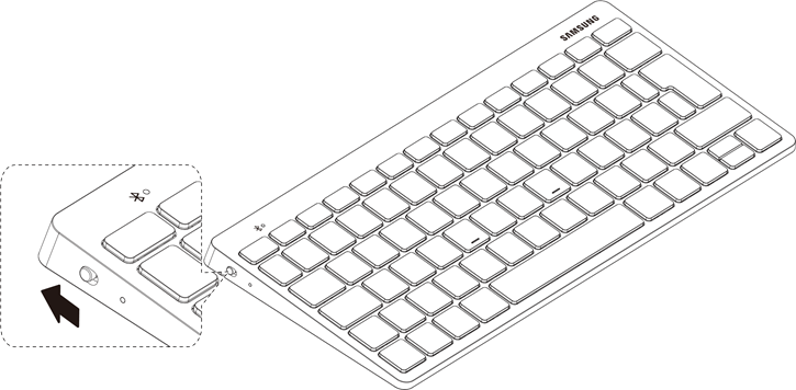 Samsung - Trio 500 - Zapnutie a vypnutie klávesnice Zapnutie a vypnutie klávesnice