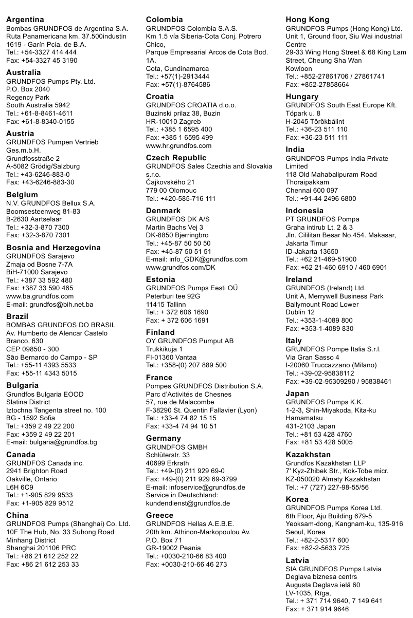 Zdjęcia spółek Grundfos