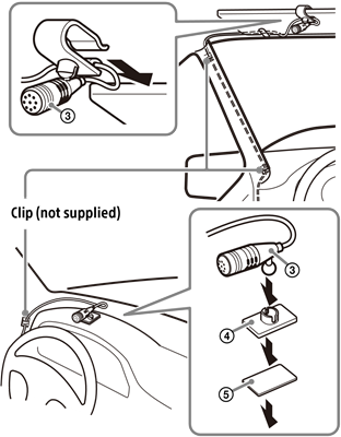 Sony - XAV-AX3250 - Installing the microphone Installing the microphone