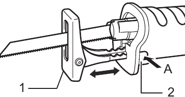 Makita - JR3050T - Nastavení patky - Krok 1 Nastavení patky - Krok 1