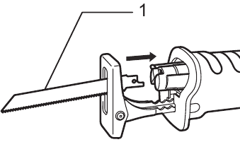 Makita - JR3050T - Instalace nebo demontáž pilového listu - Krok 2 Instalace nebo demontáž pilového listu - Krok 2