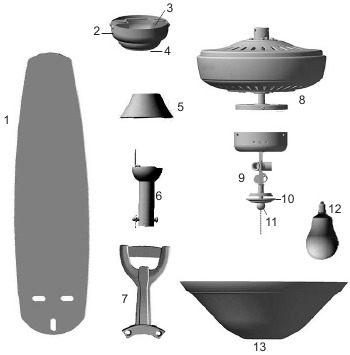 Honeywell - BELMAR 50193 - Visão geral das peças Visão geral das peças