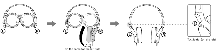 Sony - MDR-ZX110NC - Unfolding the headphones Unfolding the headphones
