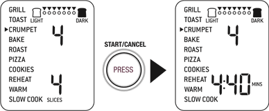 Breville - Smart Oven Pro BOV845 - OPERATING - CRUMPET FUNCTION OPERATING - CRUMPET FUNCTION