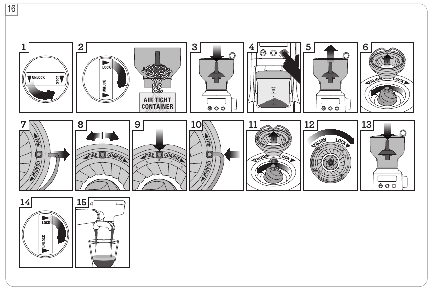 Sage - Smart Grinder Pro BCG820UK - KONİK ÇAPAKLARI AYARLAMA KONİK ÇAPAKLARI AYARLAMA