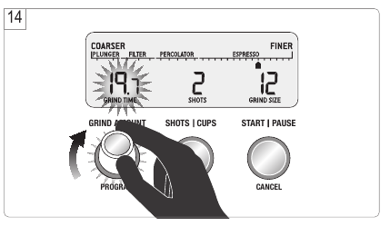 Sage - Smart Grinder Pro BCG820UK - ÖĞÜTME MİKTARINI ARTIRMA ÖĞÜTME MİKTARINI ARTIRMA