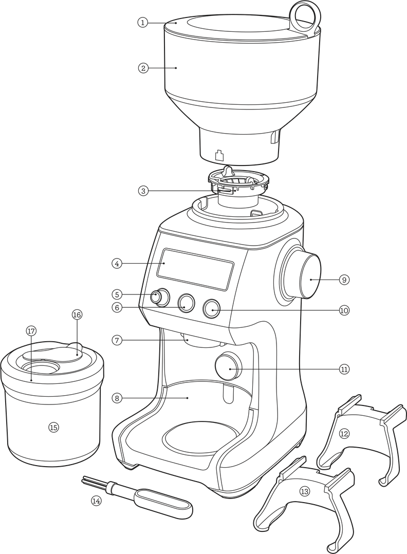 Sage - Smart Grinder Pro BCG820UK - Genel Bakış Genel Bakış