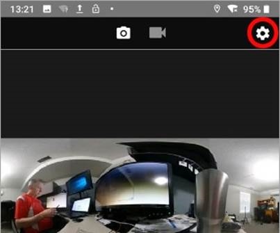 Ricoh - Theta - Nastavitve aplikacije Theta za pametni telefon - 1. korak Nastavitve aplikacije Theta za pametni telefon - 1. korak