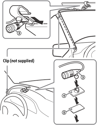 Sony - XAV-AX8000 - Εγκατάσταση του μικροφώνου Εγκατάσταση του μικροφώνου