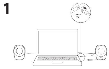 Logitech - Z120 - CONECTAREA BOXELOR - Pasul 1 CONECTAREA BOXELOR - Pasul 1