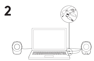 Logitech - Z120 - CONECTAREA BOXELOR - Pasul 2 CONECTAREA BOXELOR - Pasul 2