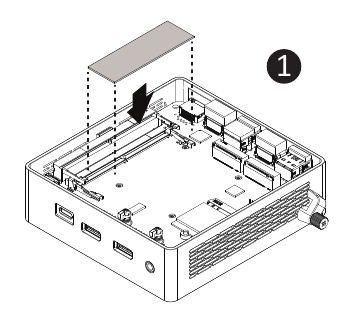 Gigabyte - BRIX GB-BRU5-225H - Εγκατάσταση της μνήμης - Βήμα 1 Εγκατάσταση της μνήμης - Βήμα 1