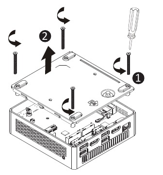 Gigabyte - BRIX GB-BRU5-225H - Αφαίρεση του κάτω καλύμματος - Βήμα 1 Αφαίρεση του κάτω καλύμματος - Βήμα 1