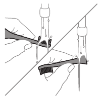 Ilustrație a curățării capului de periere