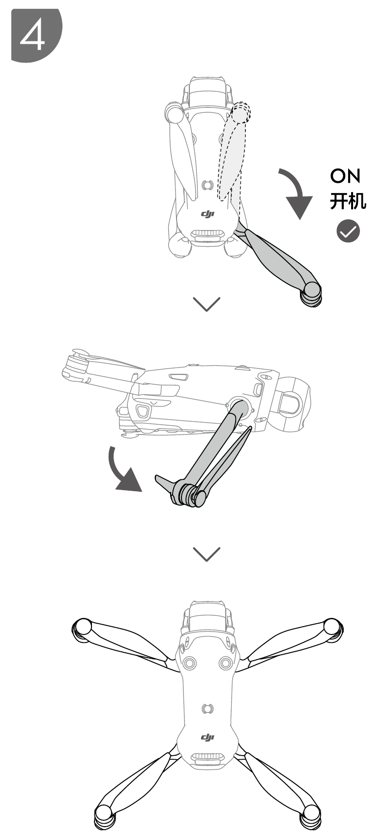 dji - MAVIC 4 PRO - Kurulum - Adım 3 Kurulum - Adım 3