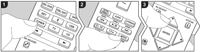 Pioneer - VSX-932 - Ойнату - Радиостанцияға реттеу Ойнату - Радиостанцияға реттеу