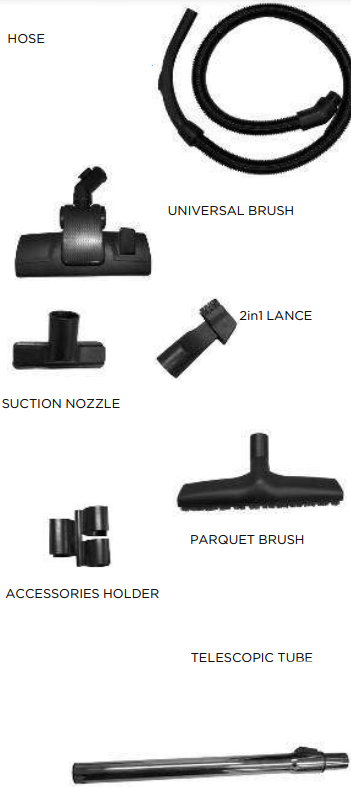 POLTI - FORZASPIRA C 115 PLUS - AKCESORIA DO WSZYSTKICH POTRZEB AKCESORIA DO WSZYSTKICH POTRZEB