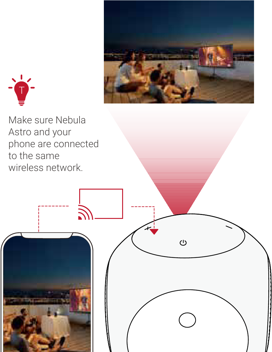 Anker - NEBULA Astro - Bezdrôtové Zrkadlenie Obrazovky Bezdrôtové Zrkadlenie Obrazovky