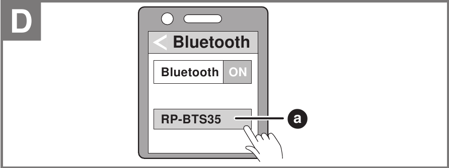 Panasonic - RP-BTS35 - Povezava naprave Bluetooth Povezava naprave Bluetooth