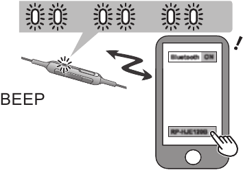Panasonic - RP-HJE120B - Connecting a Bluetooth Device - Step 2 Connecting a Bluetooth Device - Step 2